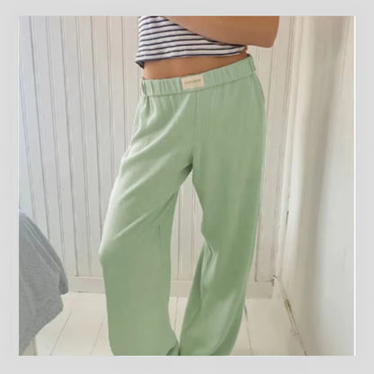 Pantalon Large à Rayures Femme - Taille Élastique