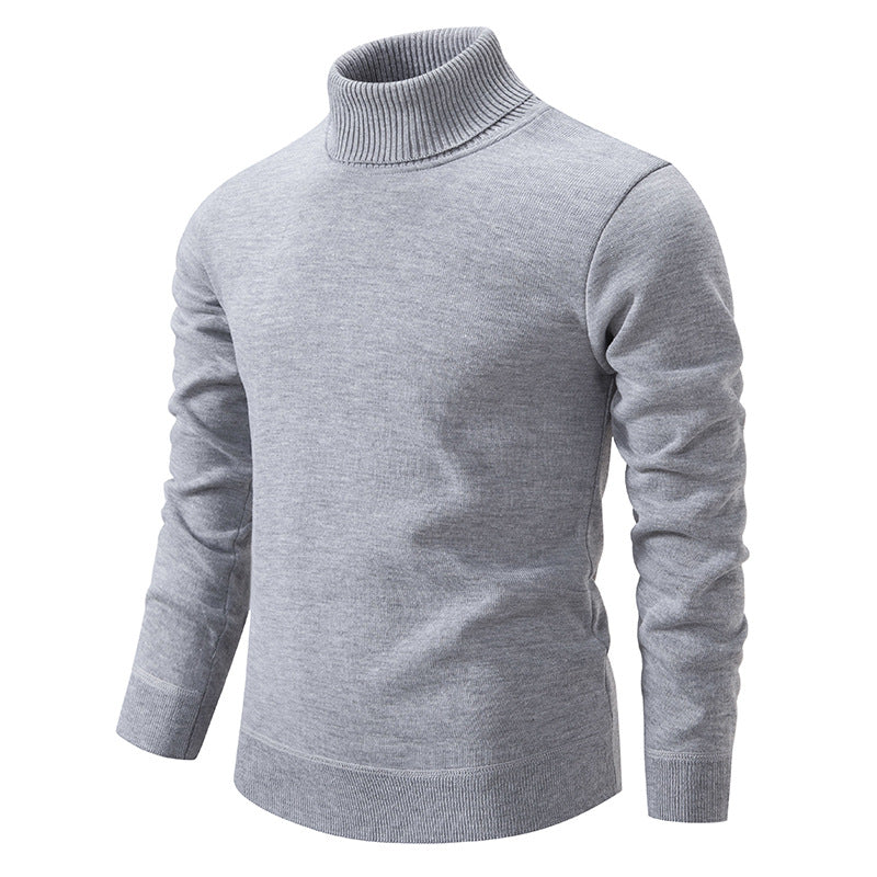 Pull doublé en polaire à col haut pour hommes