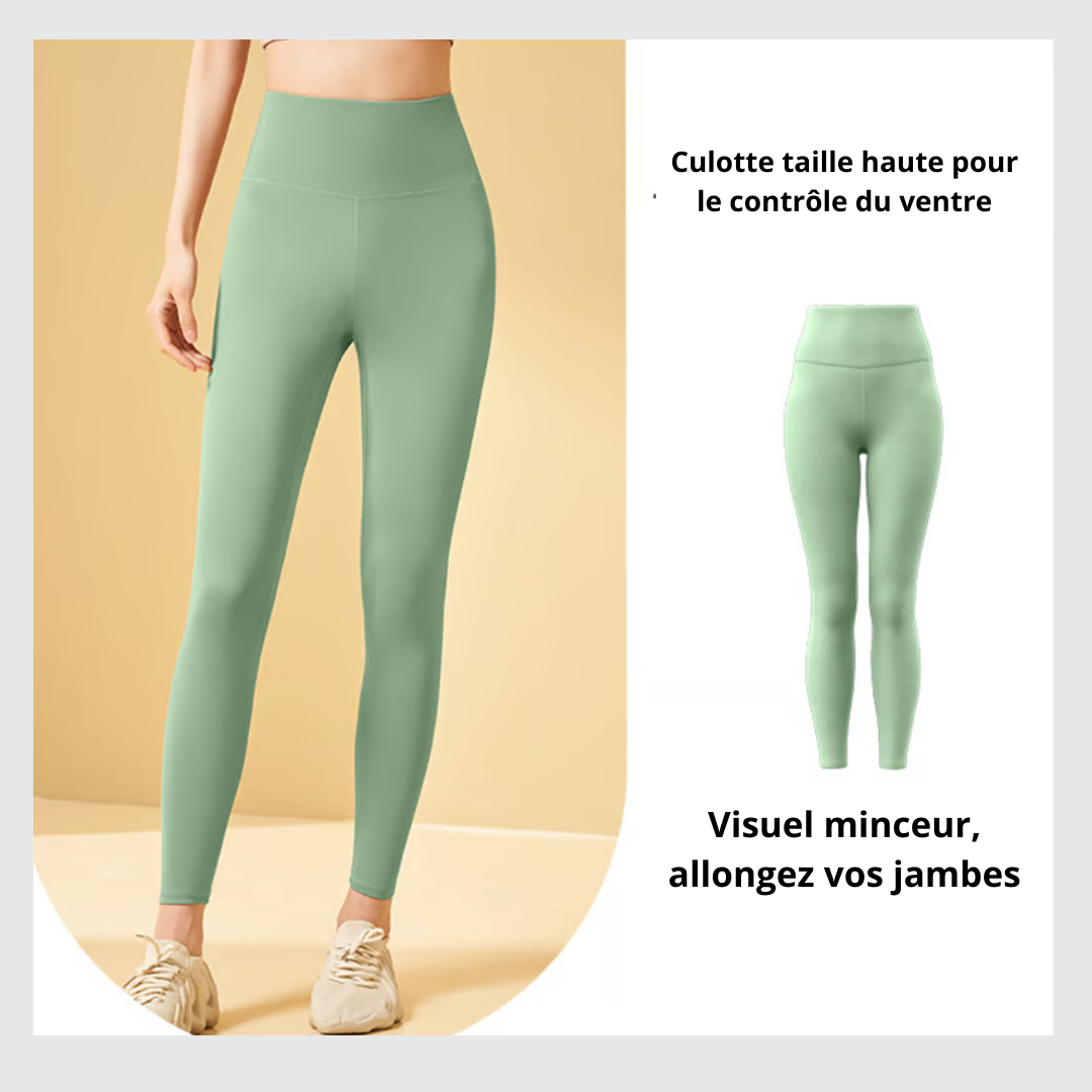 Legging d'entraînement gainant taille haute pour le contrôle du ventre