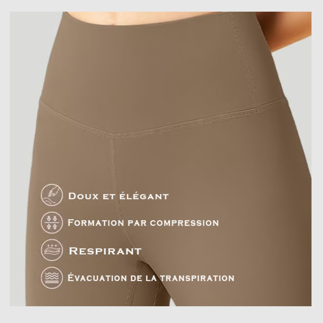 Legging d'entraînement gainant taille haute pour le contrôle du ventre