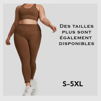 Legging d'entraînement gainant taille haute pour le contrôle du ventre