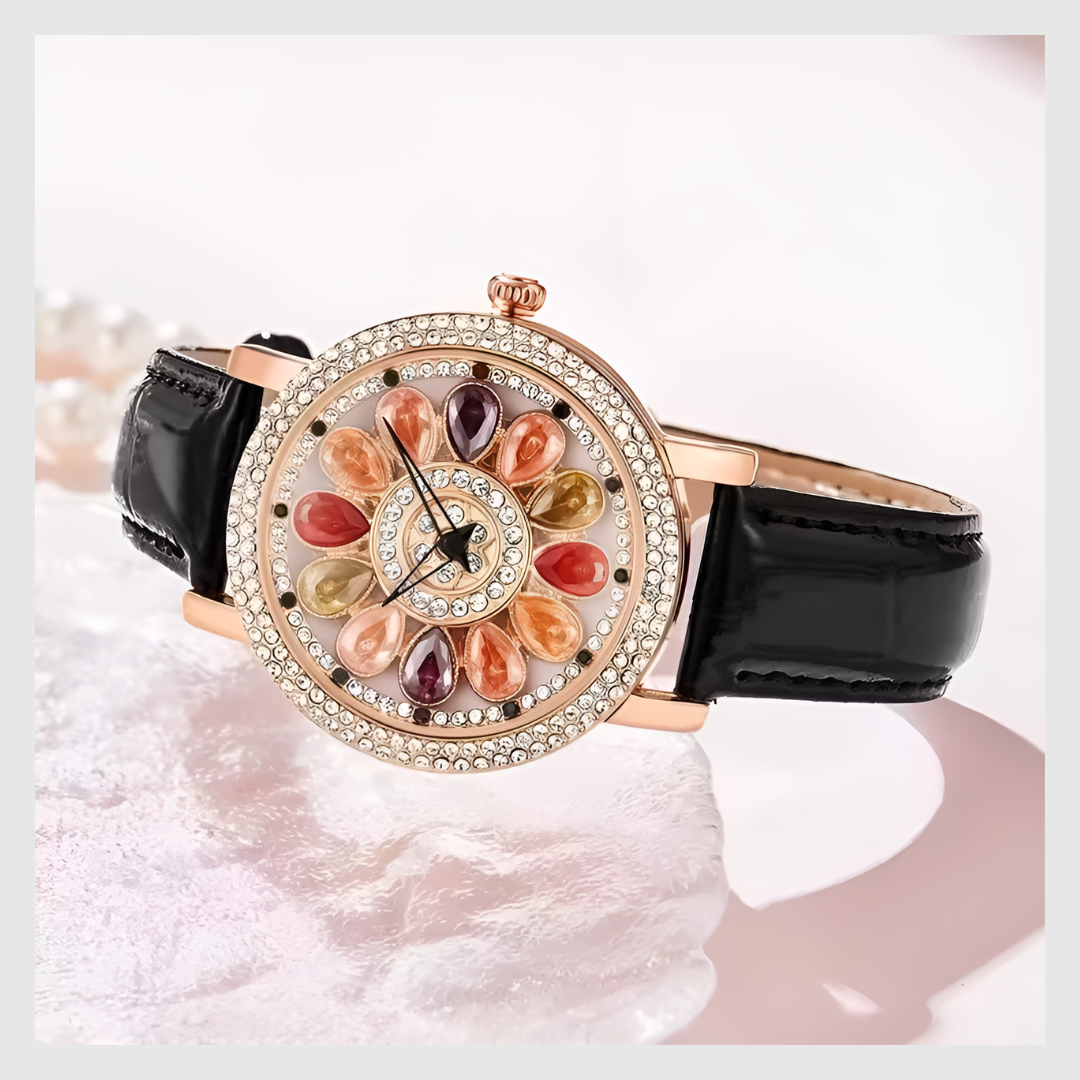 Montre Eclatante fleur de cristal ou le temps rencontre le luxe