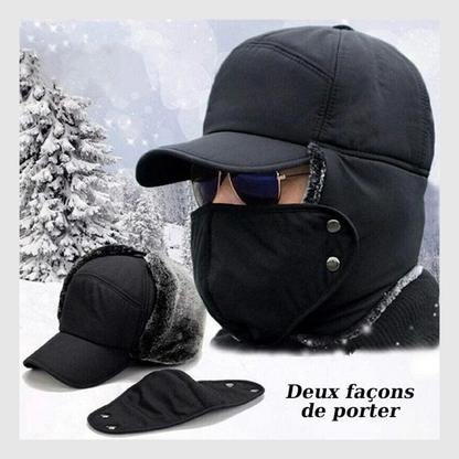 Chapeau Unisexe Coupe-Vent & Chaud & Protection Des Oreilles & Du Visage