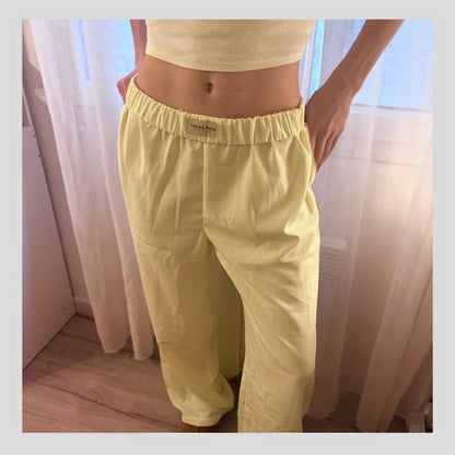 Pantalon Large à Rayures Femme - Taille Élastique