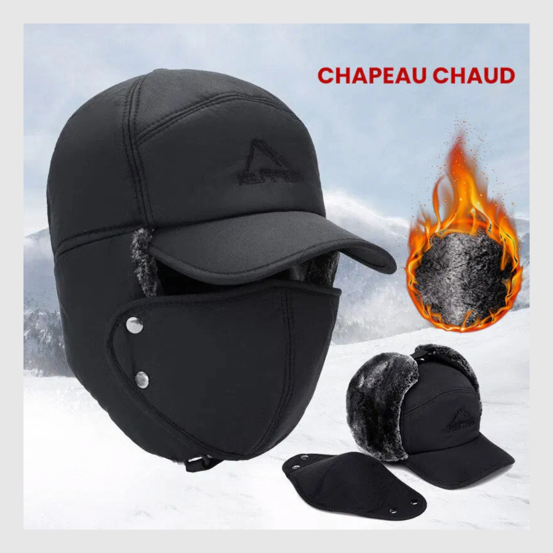 Chapeau Unisexe Coupe-Vent & Chaud & Protection Des Oreilles & Du Visage