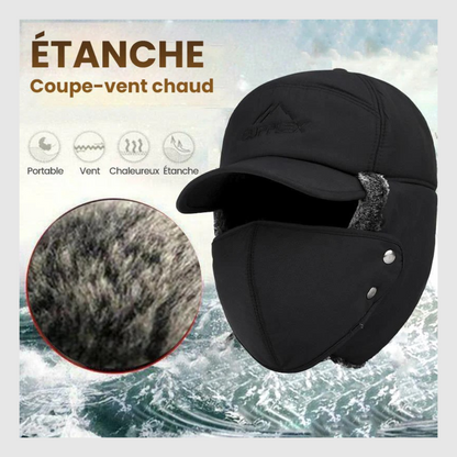 Chapeau Unisexe Coupe-Vent & Chaud & Protection Des Oreilles & Du Visage