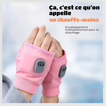 Gants Chauffants Intelligents sans Doigts à Température Régulée